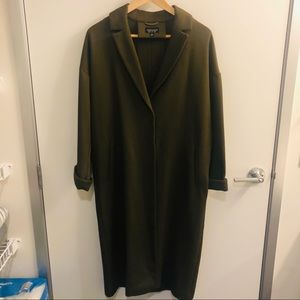 Topshop Army Green Oversized Trench Coat